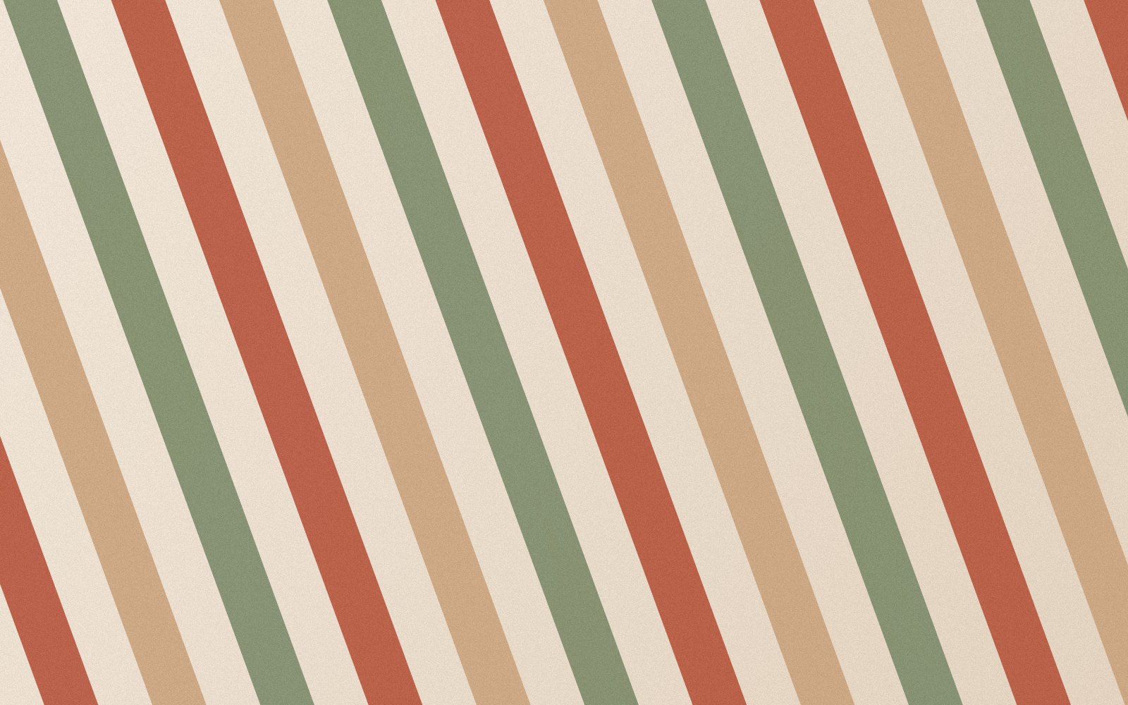 Diagonal stripes in red, green, beige, and cream colours.